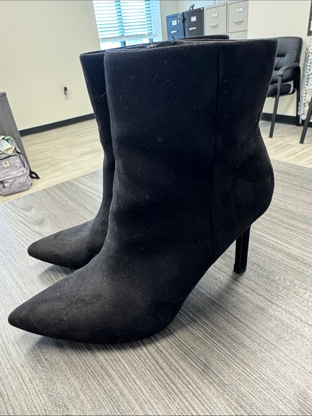 A New Day Black Pointed-Toe Stiletto Ankle Boots - Womens size 8.5